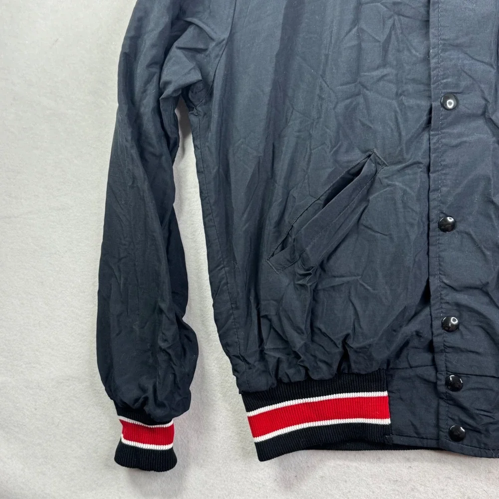 Vintage Miami Heat Varsity Jacket Mens M NBA DeLong Made in USA Snap Button